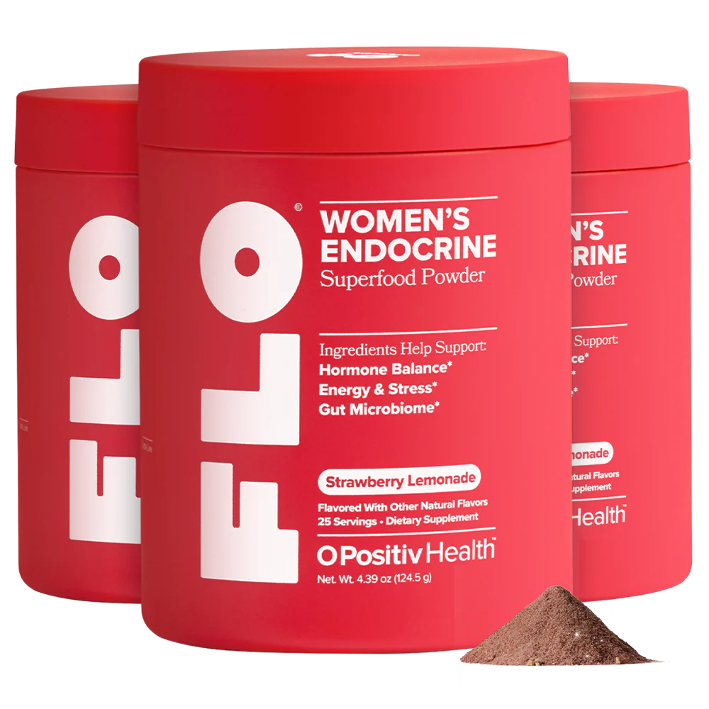 FLO - Strawberry Women's Daily Balance+ Powder - 3 Bottle Subscription