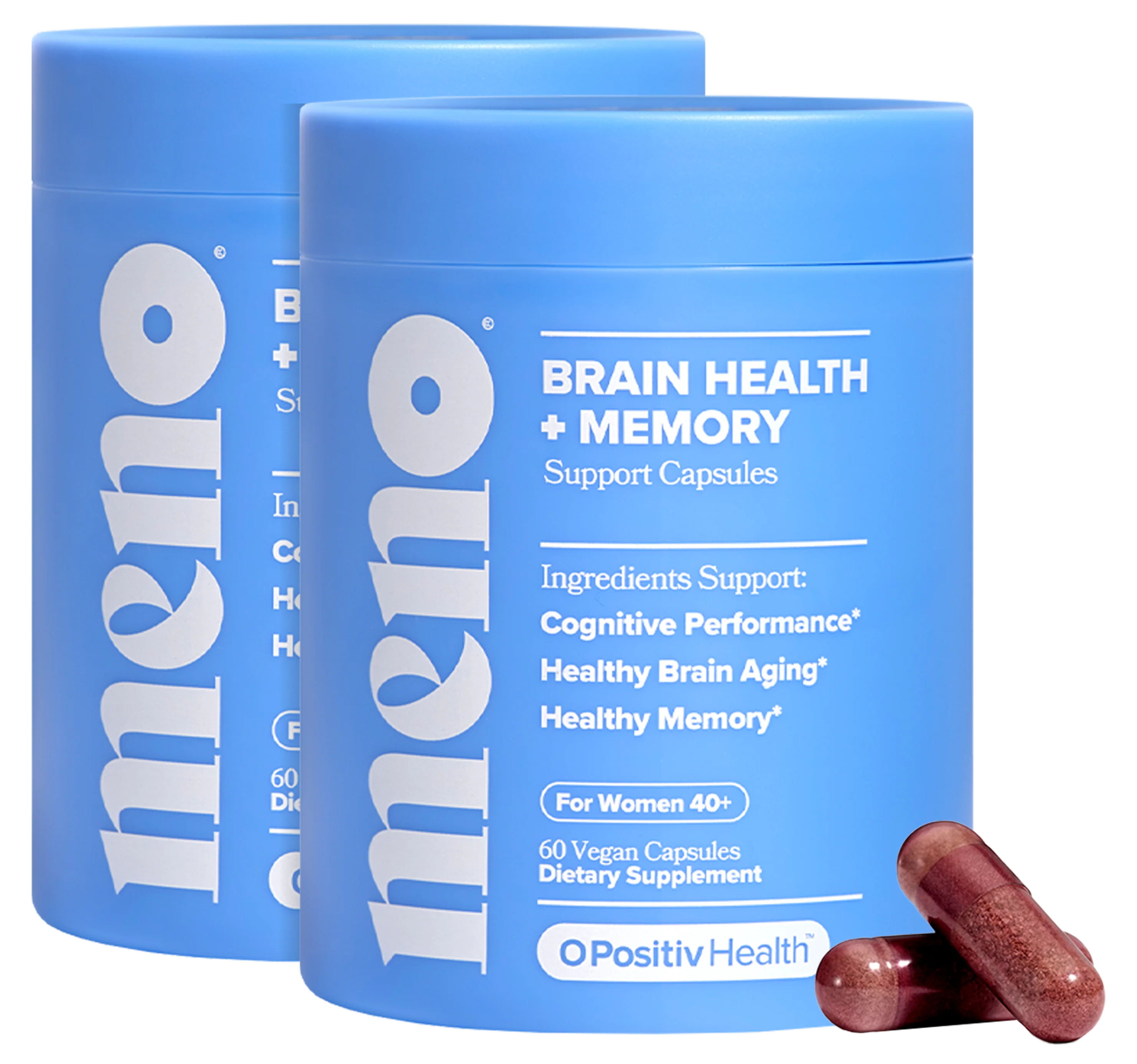 MENO - Brain Health & Memory Support Capsules - 2 Bottle Subscription