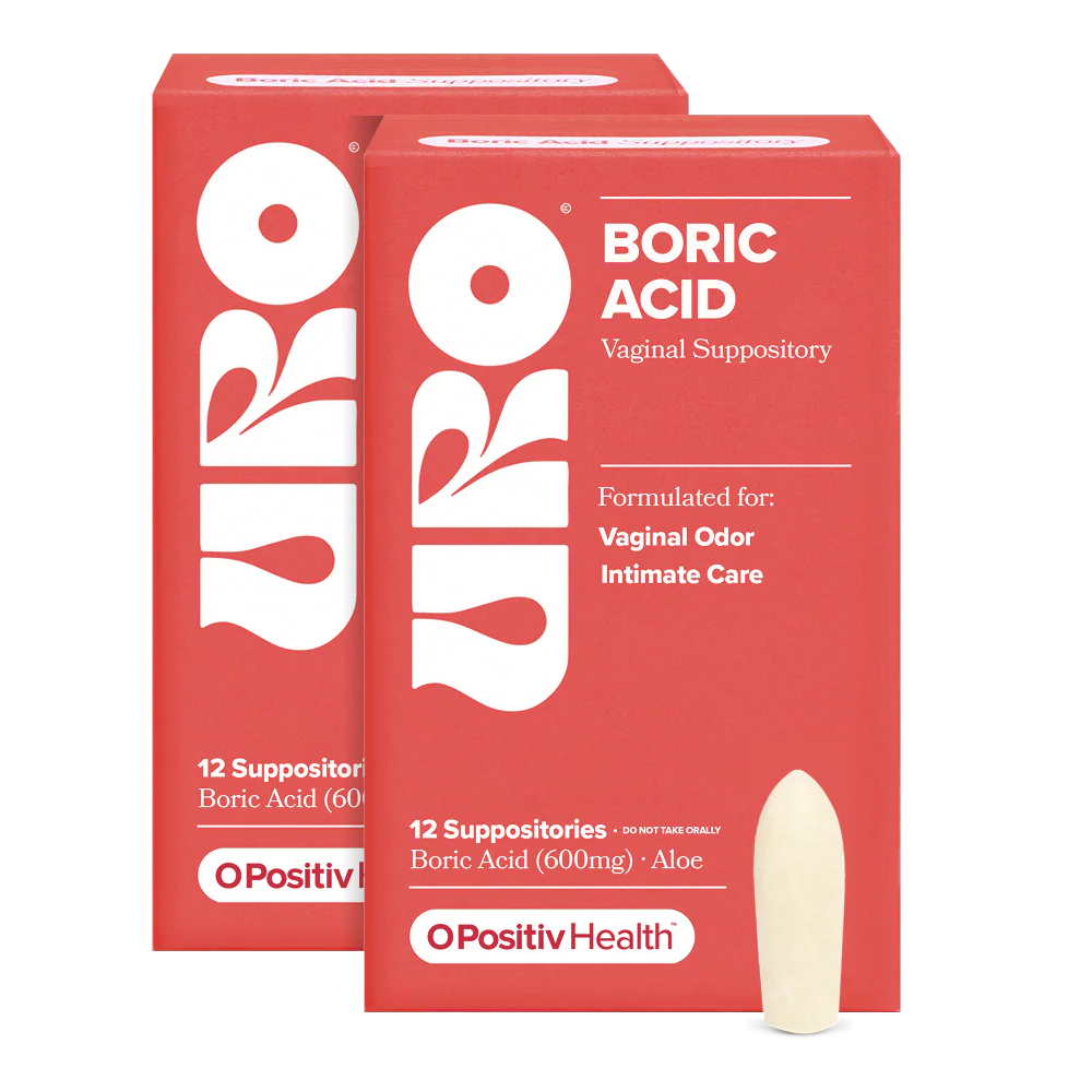 URO Boric Acid Vaginal Suppository - 2 Box Subscription